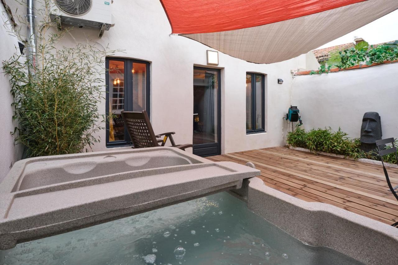 Melina - Jacuzzi - Maison Avec Cour Climatisee Proche Cite Medieval Carcassonne Exteriör bild